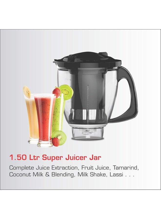 Vidiem Eva Premium 750W Mixer Grinder with 5 Jars (Lavender & Black) | Juicer Mixer Grinder for Wet & Dry Grinding, Chutney & Juice | Self-Locking Leakproof Jars | 5-Year Motor Warranty - Image 2